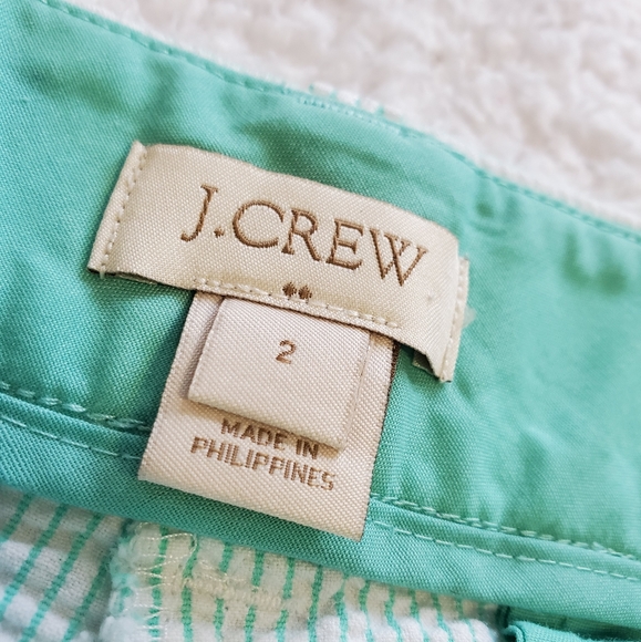 J. Crew Mint Green & White Seersucker Shorts - Picture 6 of 7